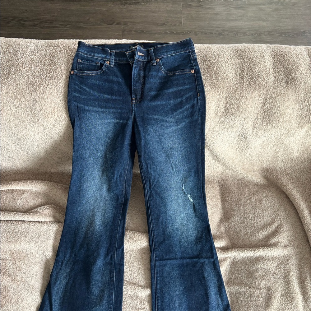 Express Blue Flare Wide Leg Jeans